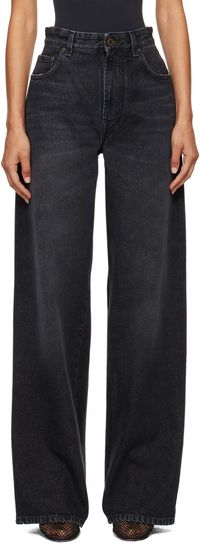 Jean Paul Gaultier Black 'The Body Marinière' Jeans