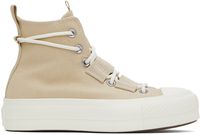 Converse Beige Chuck Taylor All Star Lift Platform High Top Sneakers