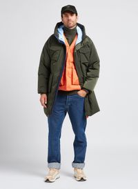Gertrude - Manteau matelassé à capuche - Taille XL - Vert