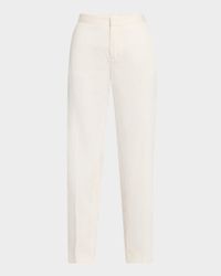 Cropped Cotton Gabardine Trousers