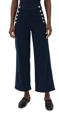 DL1961 Hepburn Wide Leg High Rise Ankle Jeans Bright Navy (Twill) 31