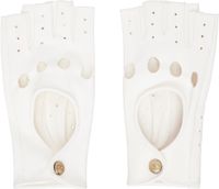 Valentino Garavani White VLogo Signature Nappa Fingerless Gloves