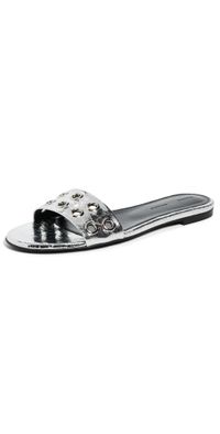 Proenza Schouler Grommet Slides Silver 36