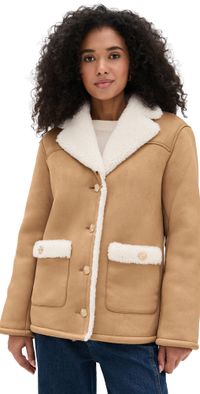 Generation Love Luvia Faux Shearling Jacket CORK/WHITE XL