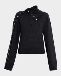 Konie Wool Turtleneck Snap Sweater