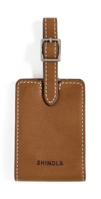 Shinola Leather Luggage ID Tag Black One Size