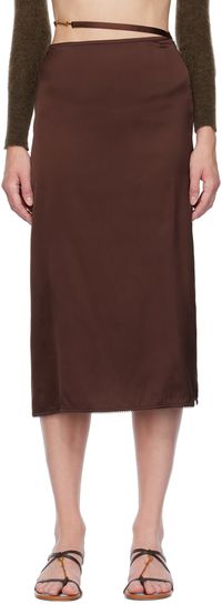 JACQUEMUS Jupe midi Notte brune - Le chouchou