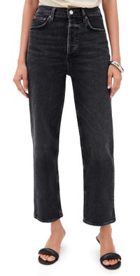 AGOLDE 90s Pinch Waist Crop High Rise Straight Jeans 27.5 Radius 24