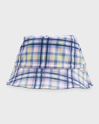 garden plaid reversible bucket hat