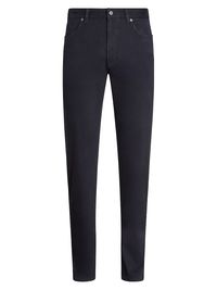 Men's Gabardine Cotton-Blend Pants - Navy - Size 40