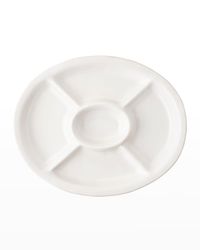 Puro 15" Crudite Platter - Whitewash