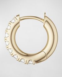 Micro Hoop Mini Pave Earring, Single