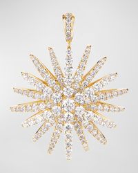Starburst Pendant in 18k Yellow Gold Diamond Pave