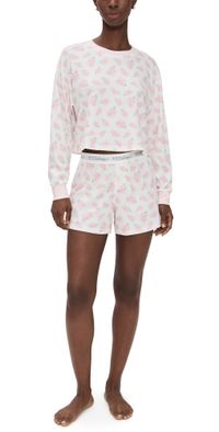 PJ Salvage Boyfriend Boxer Pajama Set Ivory S