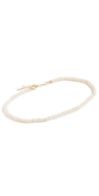 By Adina Eden Tiny Pearl Anklet Pearl White One Size