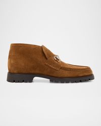 Men's Sylke Suede Bit Lug-Sole Chukka Boots