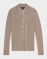 Men's Mellor Knit Casual Button-Down Shirt
