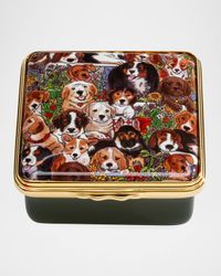 Dogs Leave Paw Prints Enamel Box