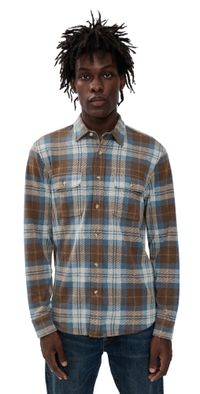 Faherty Legend Sweater Shirt Bear River Plaid XL
