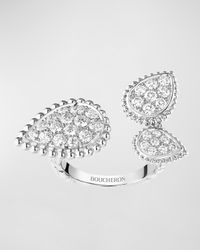 Serpent Bohème 18K White Gold Diamond 3-Motif Ring