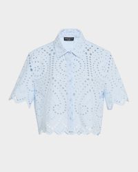 Dubois Cropped Eyelet Shirt