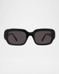 Men's LW40158IM Acetate Rectangle Sunglasses