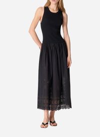 Vanessa Bruno - Robe longue col rond - Taille 4 - Noir