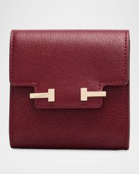 Aube Grain Leather Compact Wallet