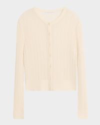 Pointelle Knit Petite Cardigan