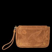 Jerome Dreyfuss - Pochette en cuir velours - Taille Unique - Marron