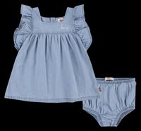 Levi's Kids - Robe à volants en coton bio - Taille 36M - Bleu