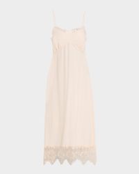 Lace-Trim Slip Dress