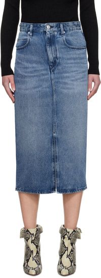 Isabel Marant Jupe midi Tilauria bleue en denim