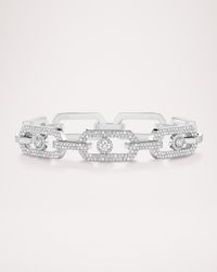 SO MOVE XL 18K WHITE GOLD PAVE SET BRACELET