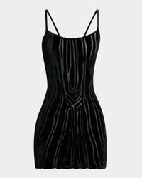 Velvet Burnout Mini Dress
