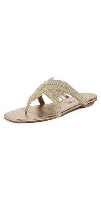 Aquazzura Reef Star Flat Sandals Multinatural 37
