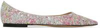 Jimmy Choo Silver Love Ballerina Flats