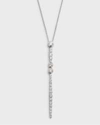 18k White Gold Diamond Drop Pendant Necklace, 18"L, 1.68tcw