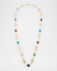 Lunaria 18K Yellow Gold Necklace with Mixed Stones