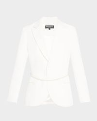 Martina Belted Crepe Blazer