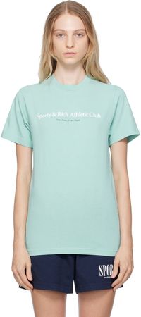 Sporty & Rich Green 'Athletic Club' T-Shirt