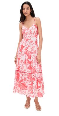Ro's Garden Brittany Midi Dress Pinktiffany M