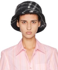 Marni Black Plaid Bucket Hat