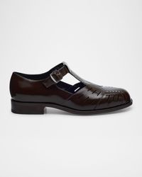 Men's Spiegel Leather T-Strap Mary Jane Shoes