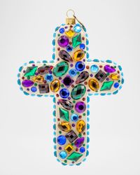Bejeweled Cross Christmas Ornament