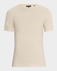 Men's Cotton Thin Stripe Crewneck T-Shirt
