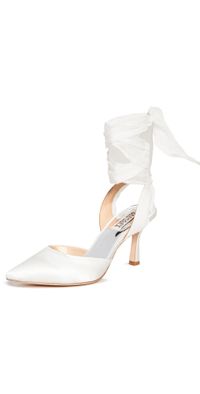 Badgley Mischka Blaze Pumps White Satin 7.5