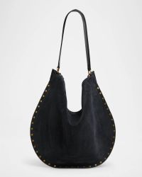 Oskan Studded Suede Hobo Bag
