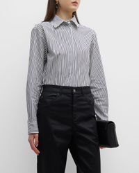 Striped Poplin Button-Down Shirt