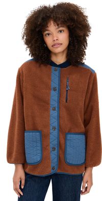 THE GREAT. Outdoors The Plush Tundra Jacket Chocolate/Navy XL